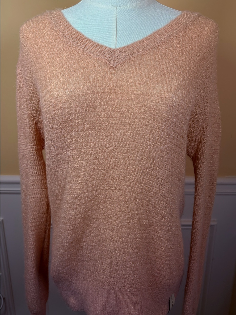 Scotch & Soda Peach V-Neck Knit Sweater